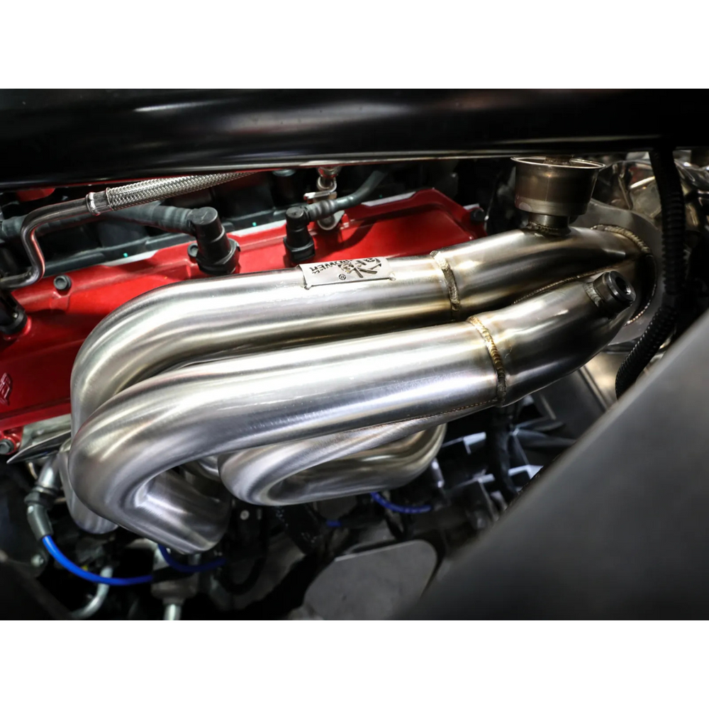 aFe C8 Corvette Stingray Twisted Steel 304 Stainless Steel Long Tube Header1