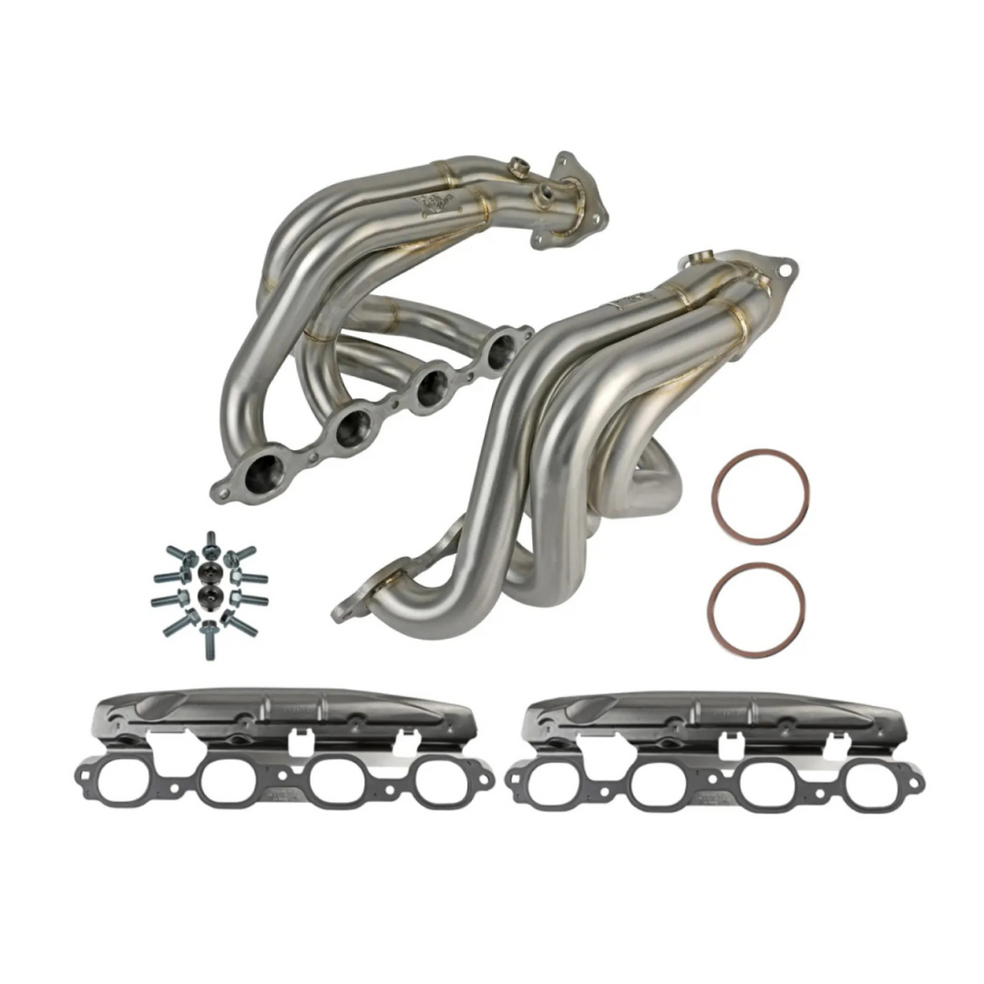 aFe C8 Corvette Stingray Twisted Steel 304 Stainless Steel Long Tube Header10
