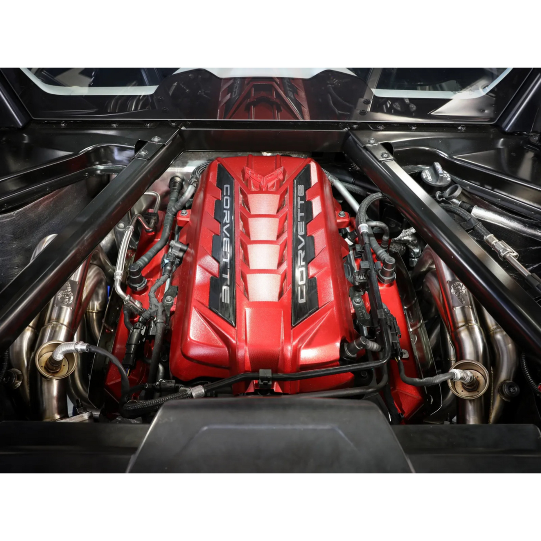 aFe C8 Corvette Stingray Twisted Steel 304 Stainless Steel Long Tube Header2