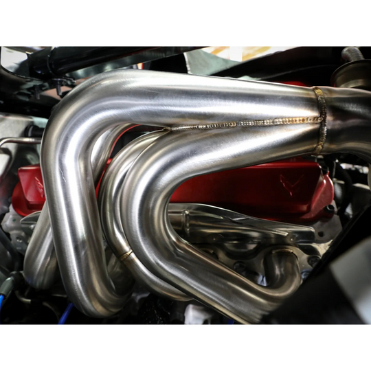 aFe C8 Corvette Stingray Twisted Steel 304 Stainless Steel Long Tube Header3