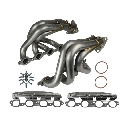 aFe C8 Corvette Stingray Twisted Steel 304 Stainless Steel Long Tube Header4