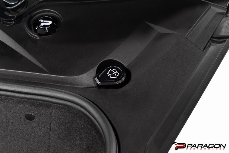 Paragon Performance C8 Corvette Stingray Billet Washer Fluid Cap