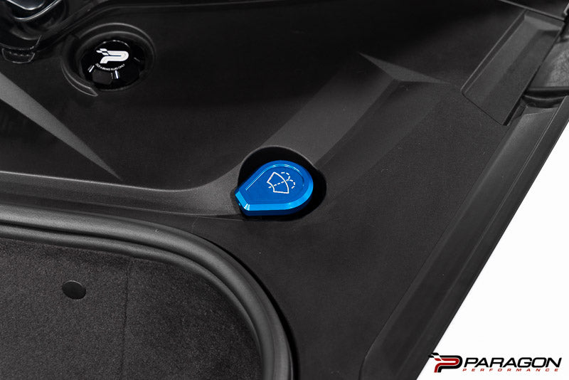 Paragon Performance C8 Corvette Stingray Billet Washer Fluid Cap