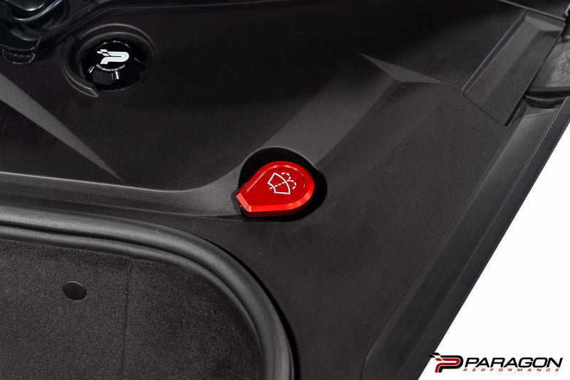 Paragon Performance C8 Corvette Stingray Billet Washer Fluid Cap