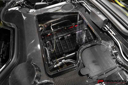 Paragon Performance C8 Corvette Stingray Carbon Fiber Clear Engine Bay Cover - Convertible 