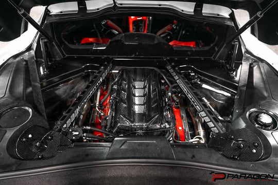 Paragon Performance C8 Corvette Stingray Carbon Fiber Rear Strut Tower Covers
